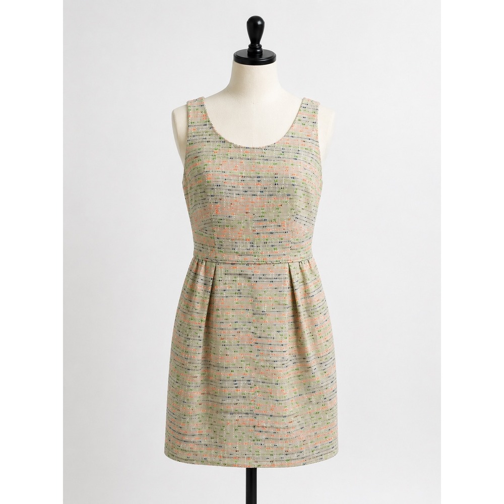 J.Crew Confetti Tweed Dress Women 4 Sleeveless F2156 Preppy Career Office